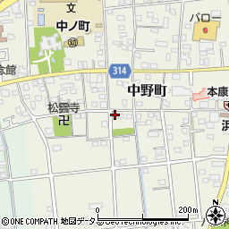静岡県浜松市中央区中野町4153周辺の地図