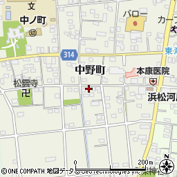 静岡県浜松市中央区中野町4174周辺の地図