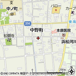 静岡県浜松市中央区中野町4175周辺の地図