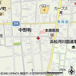 静岡県浜松市中央区中野町4183周辺の地図