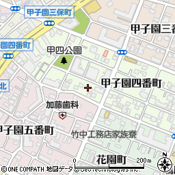 兵庫県西宮市甲子園四番町11-7周辺の地図