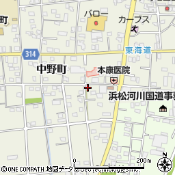 静岡県浜松市中央区中野町4207周辺の地図