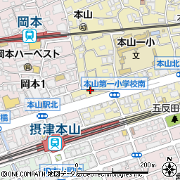 Tea room mahisa 岡本店周辺の地図