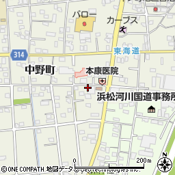 静岡県浜松市中央区中野町4210周辺の地図