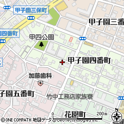 兵庫県西宮市甲子園四番町11-8周辺の地図