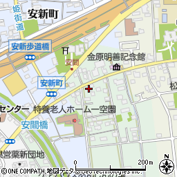 静岡県浜松市中央区安間町17周辺の地図