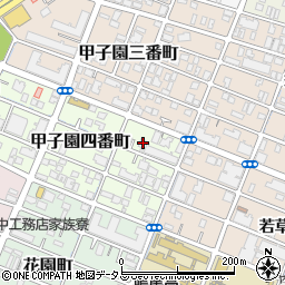 兵庫県西宮市甲子園四番町5-22周辺の地図