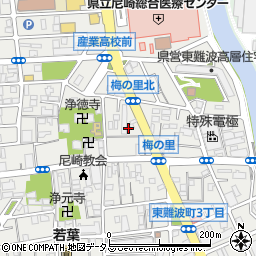 兵庫県尼崎市東難波町周辺の地図