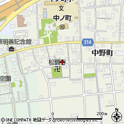 静岡県浜松市中央区中野町1992周辺の地図