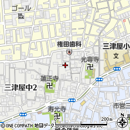 大阪府大阪市淀川区三津屋中2丁目2周辺の地図