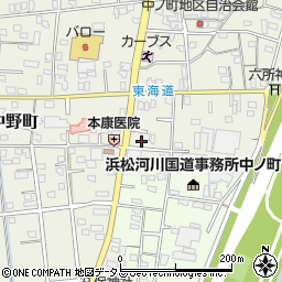 静岡県浜松市中央区中野町1185周辺の地図