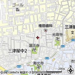 大阪府大阪市淀川区三津屋中2丁目3周辺の地図