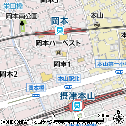 ユリウス岡本教室周辺の地図