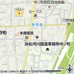 静岡県浜松市中央区中野町1173周辺の地図