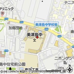 大阪市立美津島中学校周辺の地図
