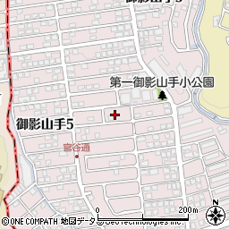 兵庫県神戸市東灘区御影山手4丁目周辺の地図