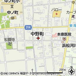 静岡県浜松市中央区中野町2089周辺の地図