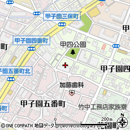 兵庫県西宮市甲子園四番町10周辺の地図