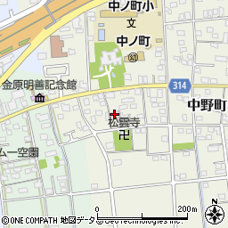 静岡県浜松市中央区中野町2127周辺の地図