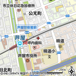 朝日建物管理株式会社　神戸営業所・芦屋出張所周辺の地図
