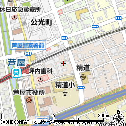 精道アパート周辺の地図