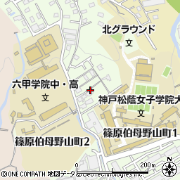 兵庫県神戸市灘区篠原伯母野山町周辺の地図