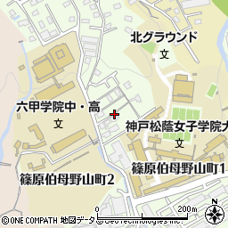 兵庫県神戸市灘区篠原伯母野山町周辺の地図