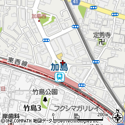 加島駅前周辺の地図