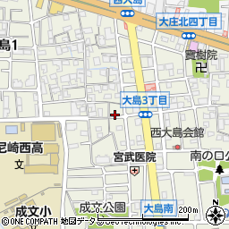 兵庫県尼崎市大島周辺の地図