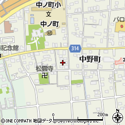 静岡県浜松市中央区中野町2001周辺の地図