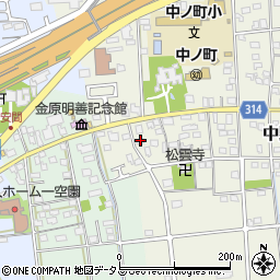 静岡県浜松市中央区中野町2142周辺の地図