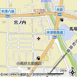 京都府木津川市木津奈良道46周辺の地図