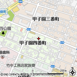 兵庫県西宮市甲子園四番町4-20周辺の地図