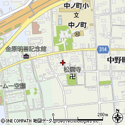 静岡県浜松市中央区中野町2133周辺の地図