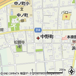静岡県浜松市中央区中野町2017周辺の地図