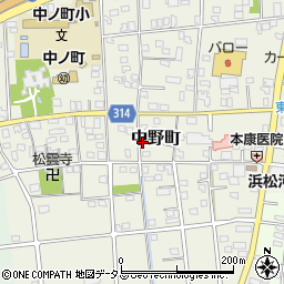 静岡県浜松市中央区中野町2029周辺の地図