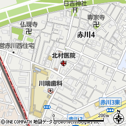 輝晃会北村医院周辺の地図