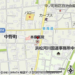 静岡県浜松市中央区中野町2061周辺の地図