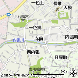 愛知県豊橋市一色町寺前周辺の地図