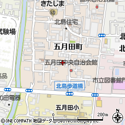 大阪府門真市五月田町周辺の地図