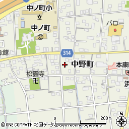 静岡県浜松市中央区中野町2008周辺の地図