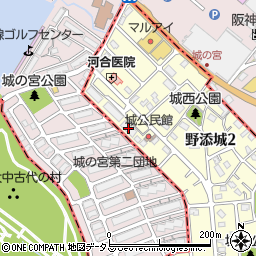 播磨城の宮１号棟周辺の地図