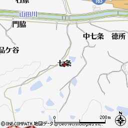 京都府精華町（相楽郡）柘榴（七条）周辺の地図
