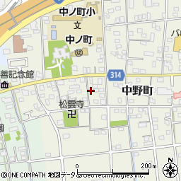 静岡県浜松市中央区中野町2002周辺の地図