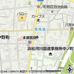 静岡県浜松市中央区中野町1192周辺の地図