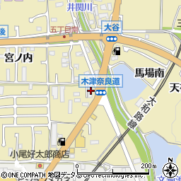 京都府木津川市木津奈良道38周辺の地図