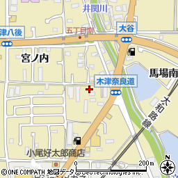 京都府木津川市木津奈良道周辺の地図
