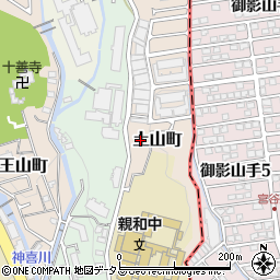 兵庫県神戸市灘区土山町周辺の地図