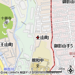 兵庫県神戸市灘区土山町周辺の地図