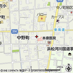 静岡県浜松市中央区中野町2081周辺の地図